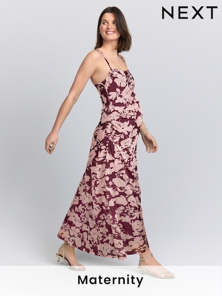 Floral - Rochie cu plasă pentru maternitate (F34631) | 319 LEI