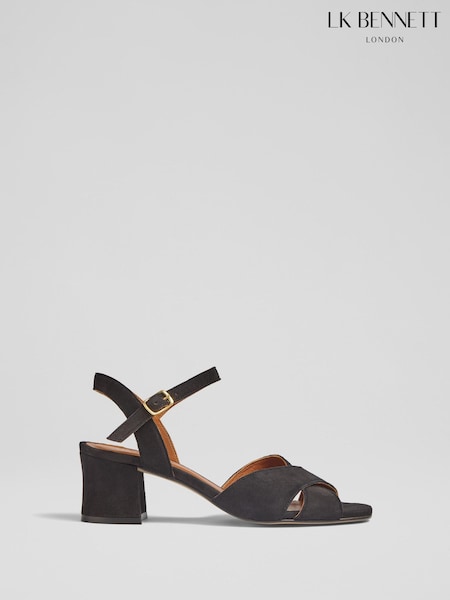 LK Bennett Alba Kid Suede Cross Front Sandals (F34713) | ‏1,152‏₪