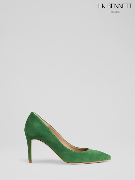 LK Bennett Floret Fern Kid Suede Stiletto Heel Courts (F34720) | 310 €