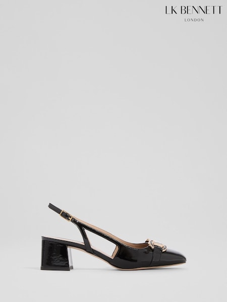 LK Bennett Cicely Patent Resin Buckle Slingbacks (F34729) | €471