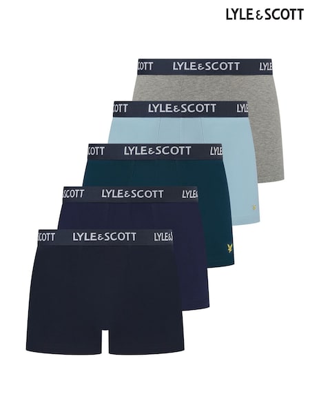 Lyle & Scott Blue Miller Underwear Trunks 5 Pack (F34770) | €69