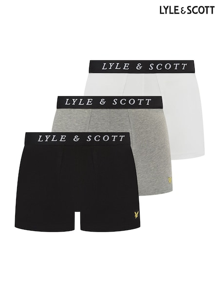 Lyle & Scott Black Neville Underwear Trunks 3 Pack (F34784) | €44