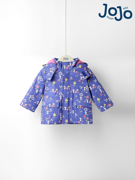 JoJo Maman Bébé Lilac Mouse Waterproof Cosy Lined Jacket (F34866) | €80 - €83