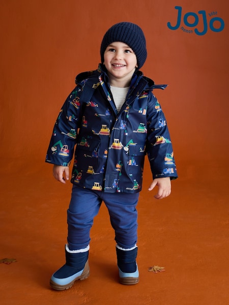 JoJo Maman Bébé Navy Transport 3-In-1 Waterproof Jacket (F34898) | €93 - €96
