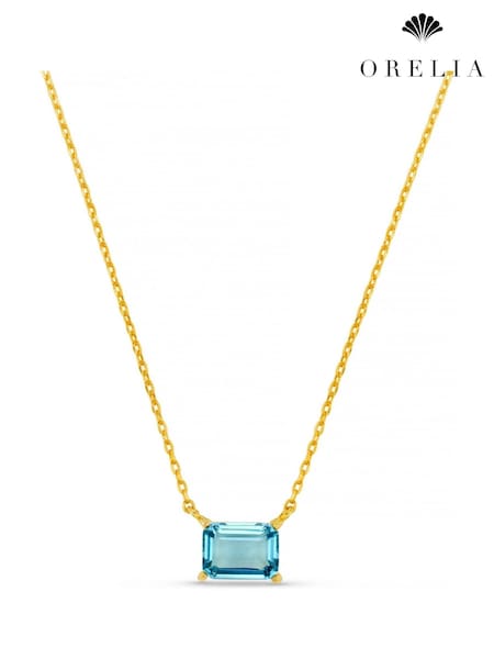 Orelia London Gold Tone Baguette Stationed Necklace (F34929) | €32