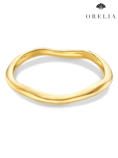 Orelia London Polished Hammered Bangle (F34951) | €35