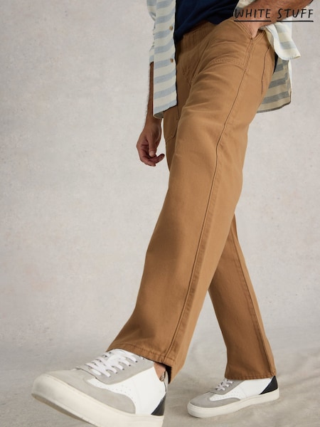 White Stuff Brown Crantock Utility 100% Cotton Trousers (F34959) | €85