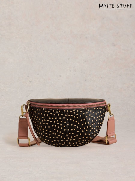 White Stuff Black Mini Sebby Leather Sling Bag (F34962) | SGD 106