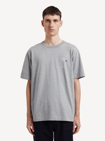 Norse Projects Grey Holger Globe Print T-Shirt (F35014) | €99