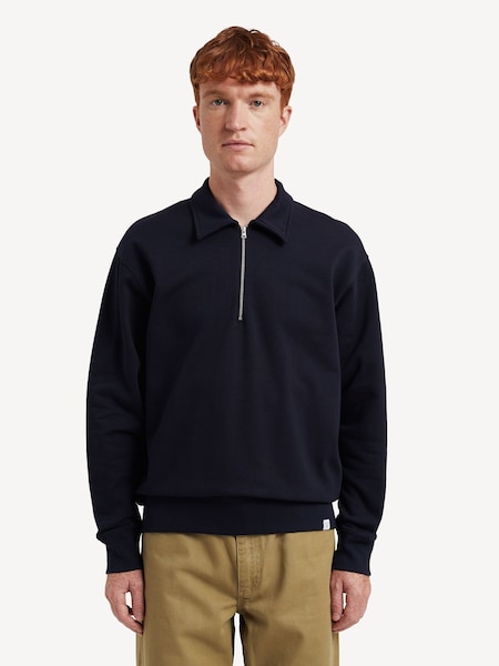 Norse Projects Blue Ketel Half Zip Sweatshirt (F35024) | AED990