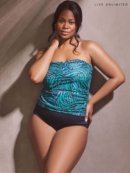 Musta - Live Unlimited Curve Abstract Printti; kuvio Tankini Bottoms (F35077) | €61