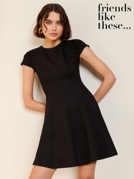 Friends Like These Structured Stretch Seam Detail Mini Dress (F35122) | 387 LEI
