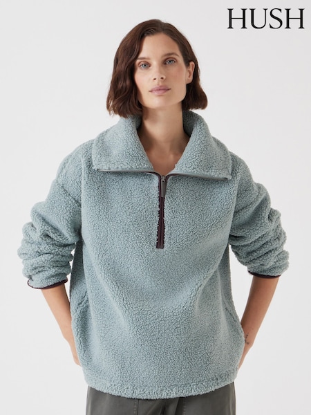 Hush Grey Grey Fleece Half Zip Sweatshirt (F35227) | €130