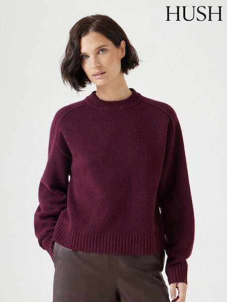 Hush Red Nina Merino Wool Crew Jumper (F35266) | ₪553
