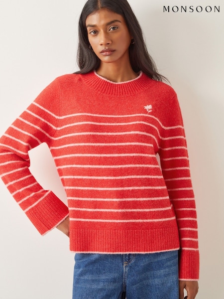 Monsoon Red Sae Stripe Jumper (F35270) | €83