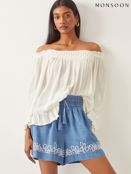 Monsoon Bryony Off-the-shoulder Frill Top (F35287) | €87