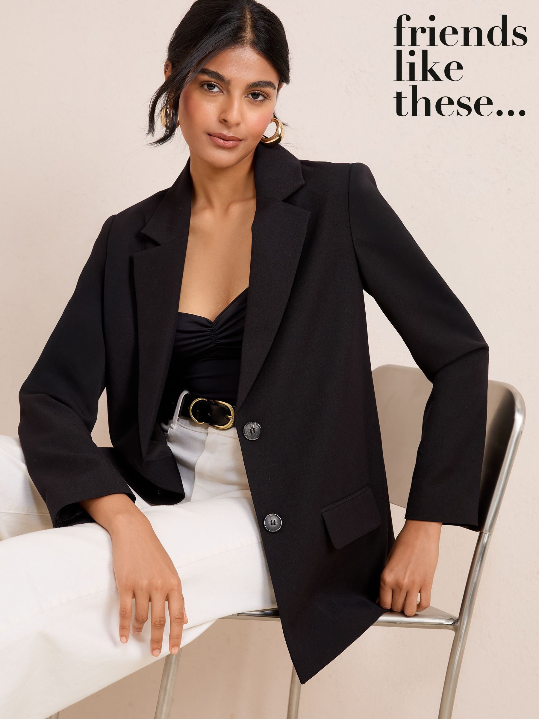 Women's Black Blazers | Black Longline Blazers | Next