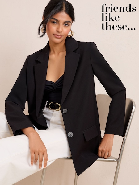 Friends Like These Black Boyfriend Premium Tailored Blazer (F35382) | €60
