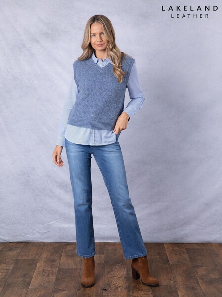 Lakeland Clothing Blue Paloma Knitted Vest (F35407) | $70