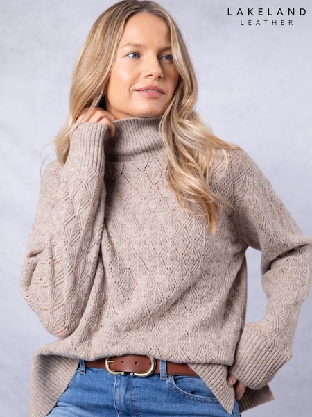 Lakeland Clothing Nude Arleigh Knitted Funnel Neck Jumper (F35408) | €69