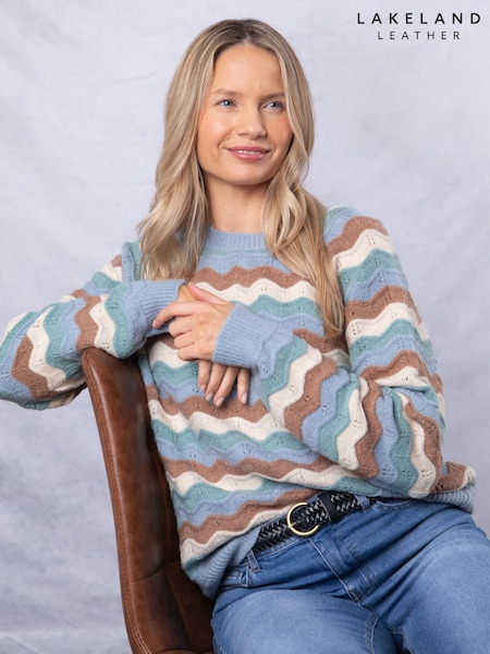 Lakeland Clothing Blue Lily Striped Jumper (F35410) | kr785