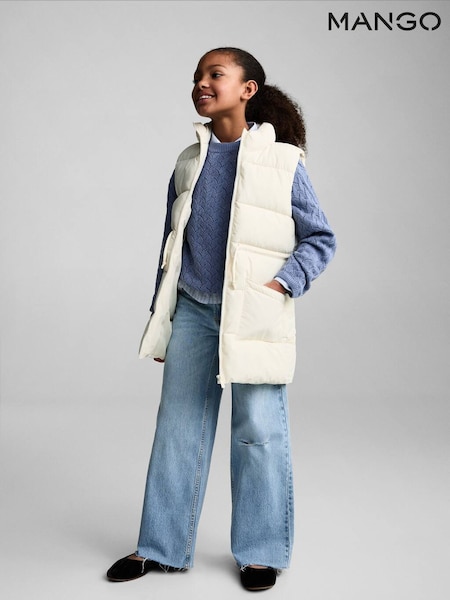 Mango Cream Puffer Gilet (F35575) | €17.50