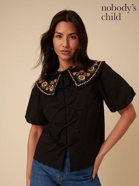 Nobodys Child Black Joplin Blouse (F35612) | €99