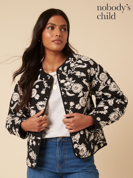 Nobodys Child Black Quilted Jacket (F35615) | €159
