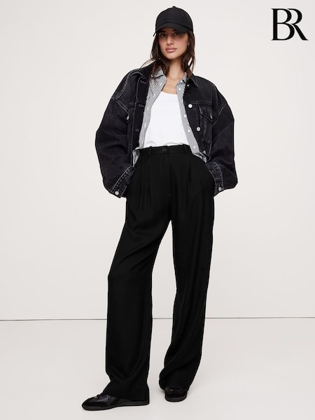 Banana Republic Black Soho High Waisted Wide-Leg trousers (F35629) | €230