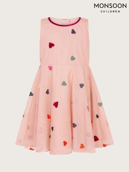 Monsoon Pink Baby Sweetheart Applique Dress (F35832) | AED149 - AED157