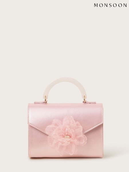 Monsoon Pink Cassie Shimmery Tulle Flower Bridesmaid Bag (F35849) | €24
