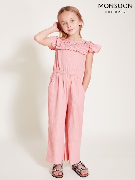 Monsoon Smock Textured Jumpsuit (F35862) | €35 - €41