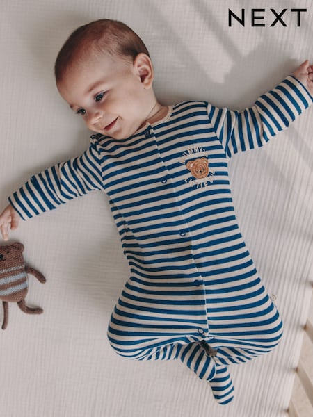 Navy Stripe Mummys Little Cub - Baby Family Sleepsuit (0-2yrs) (F35906) | 12 € - 13 €