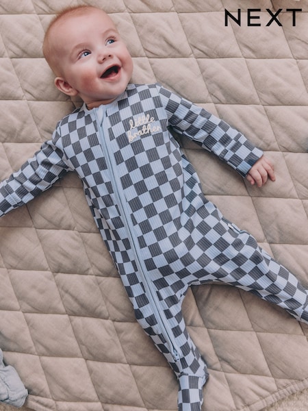 Blue Little Brother Baby Family Sleepsuit (0-2yrs) (F35907) | €13 - €14
