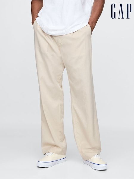 Beige - Gap Ultrasoft Pleated Trousers (F36011) | €79