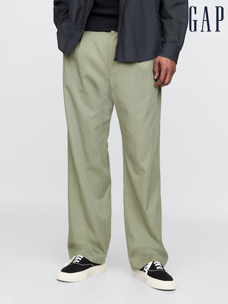 Gap Green UltraSoft Pleated Trousers (F36022) | €71