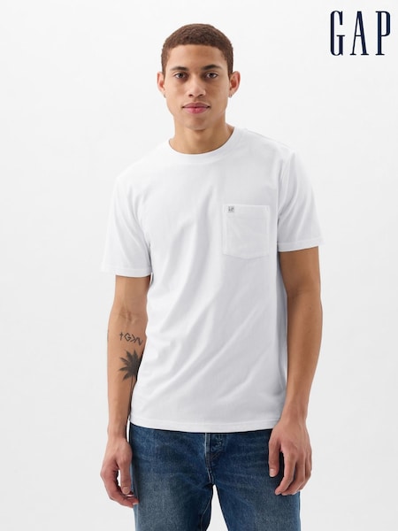 Gap White Organic Cotton Pocket T-Shirt (F36041) | €18