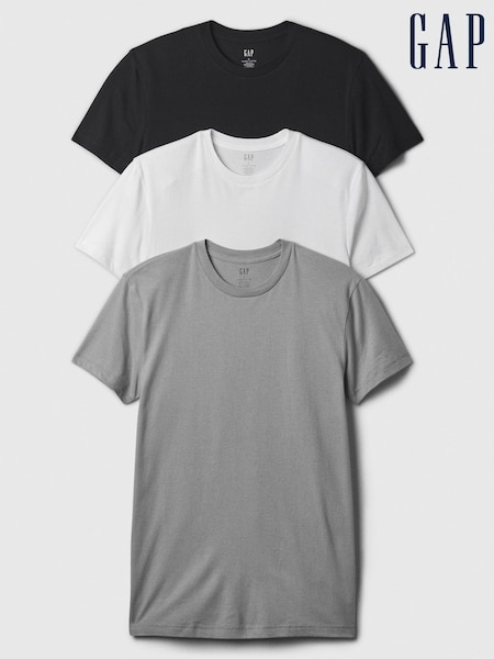 Gap Multi / Black Crew Neck Short Sleeve T-Shirts 3 Pack (F36044) | €34