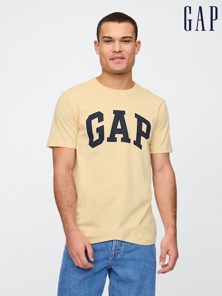 Gap Yellow Everyday Logo 100% Cotton Crew Neck Short Sleeve T-Shirt (F36050) | €20