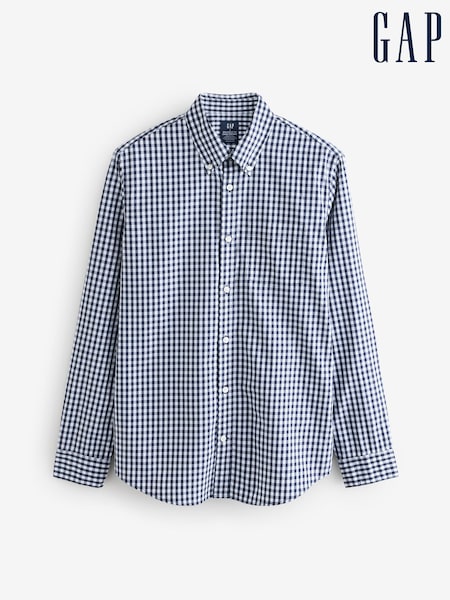 Sininen Gingham - Gap All Day Poplin Paidat Standard Fitissä (F36051) | €63