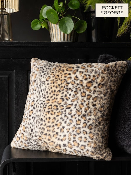 Rockett St George Leopard Love Faux Fur Cushion (F36137) | 4,820 ISK