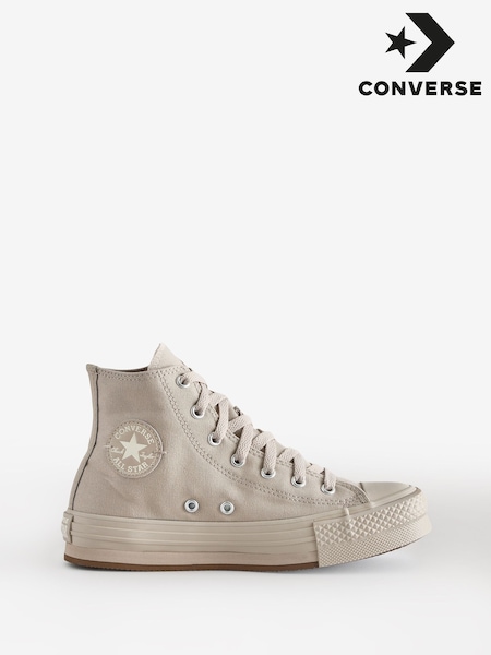 Converse Cream Chuck Taylor All Star Eva Lift Monochrome Trainers (F36221) | AED349