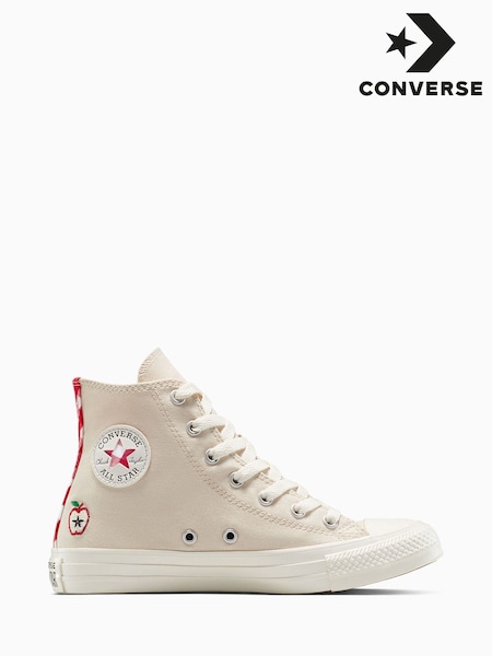 Converse Red Chuck Taylor Teen Apples High Trainers (F36225) | AED291