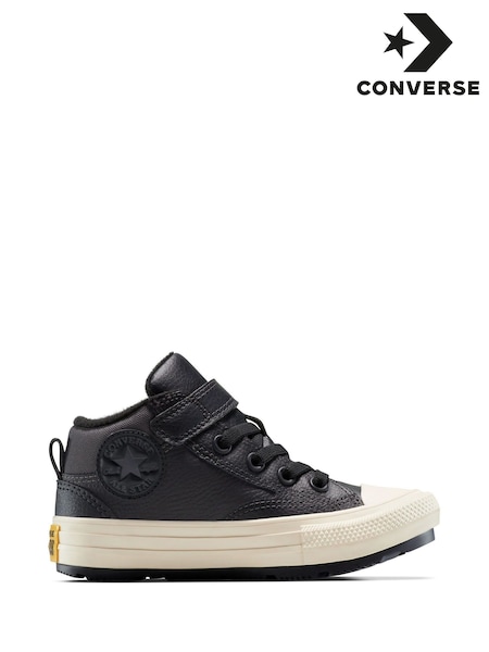 Converse Black Chuck Taylor Kid Easy On Strap Malden Trainers (F36279) | AED320