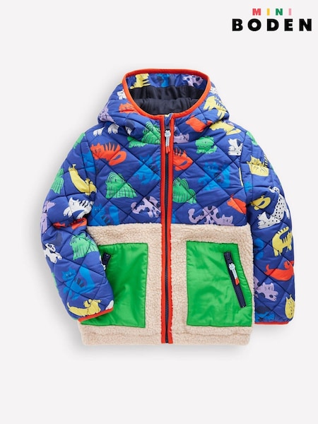 Boden Blue Fleece Mix Jacket (F36339) | 255 LEI - 287 LEI