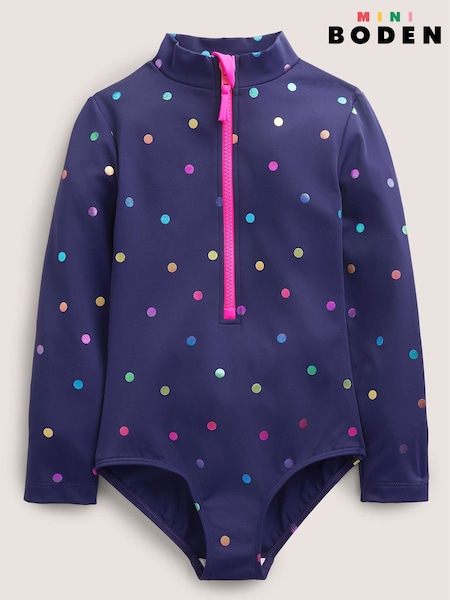 Boden Blue Long-Sleeved Swimsuit (F36379) | R$ 245 - R$ 285
