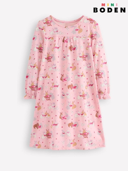 Boden Pink Printed Long-Sleeved Nightie (F36387) | €20 - €24
