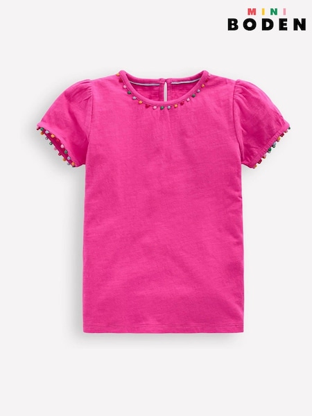 Roz - Tricou Boden Ali cu mânecă bufantă Pom 100% bumbac (F36391) | 112 LEI - 127 LEI