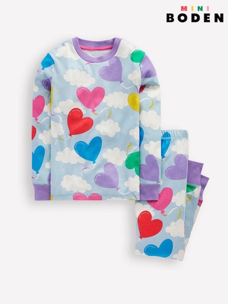 Boden Blue Snug Glow In The Dark 100% Cotton Pyjamas (F36414) | R$ 265 - R$ 315
