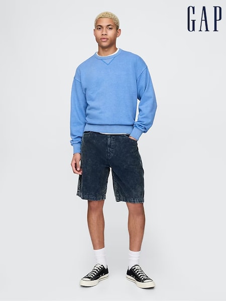 Синий - Gap Washed Cotton Corduroy Carpenter Shorts (F36525) | €59